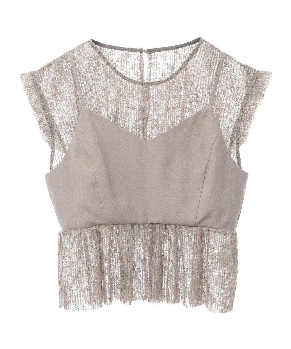 Green Parks ・ＥＬＥＮＣＡＲＥ　ＤＵＥ　ドッキングレースブラウス 