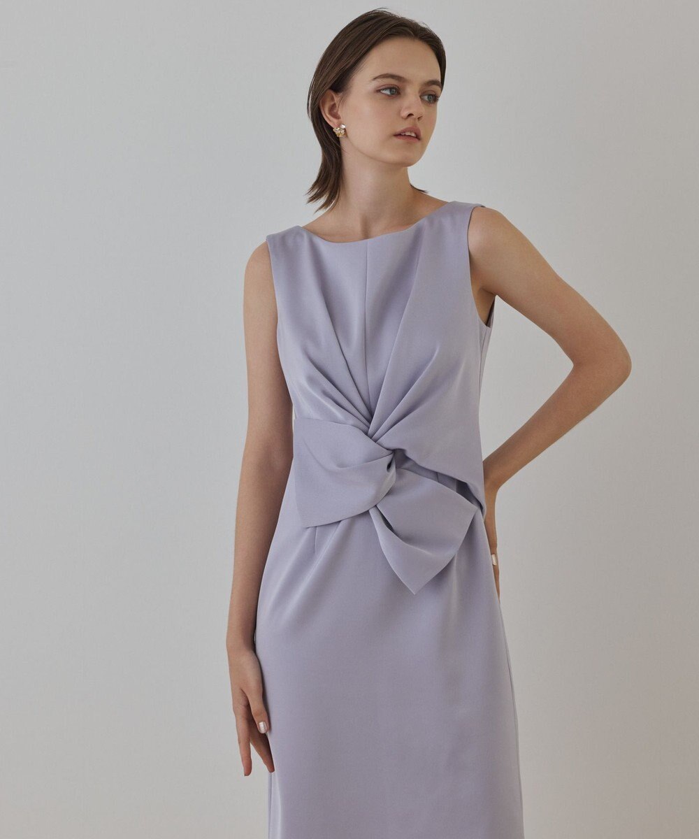 GRACE CONTINENTAL サテンクロスドレープワンピース 