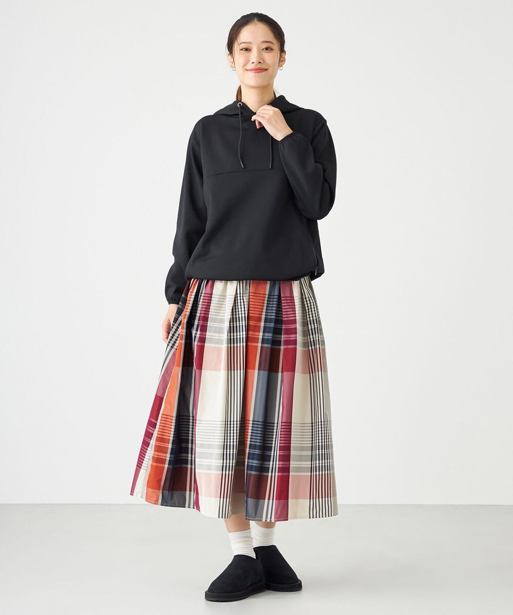 SHARE PARK LADIES メモリーチェックフレアスカート 