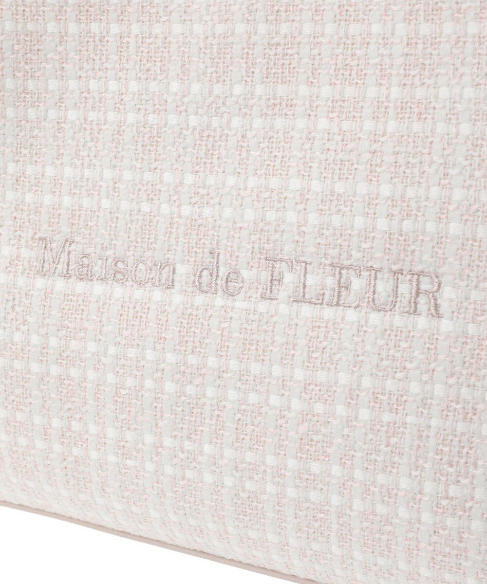 Maison de FLEUR スカーフ付きツイード2Wayトートバッグ 