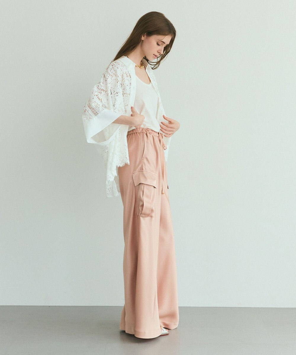 GRACE CONTINENTAL ダブルサテンイージーパンツ 