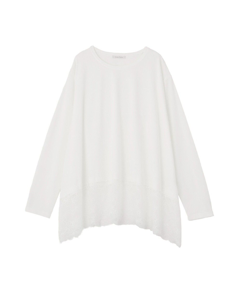 Green Parks 裾イレヘムレースドッキングプルオーバー 