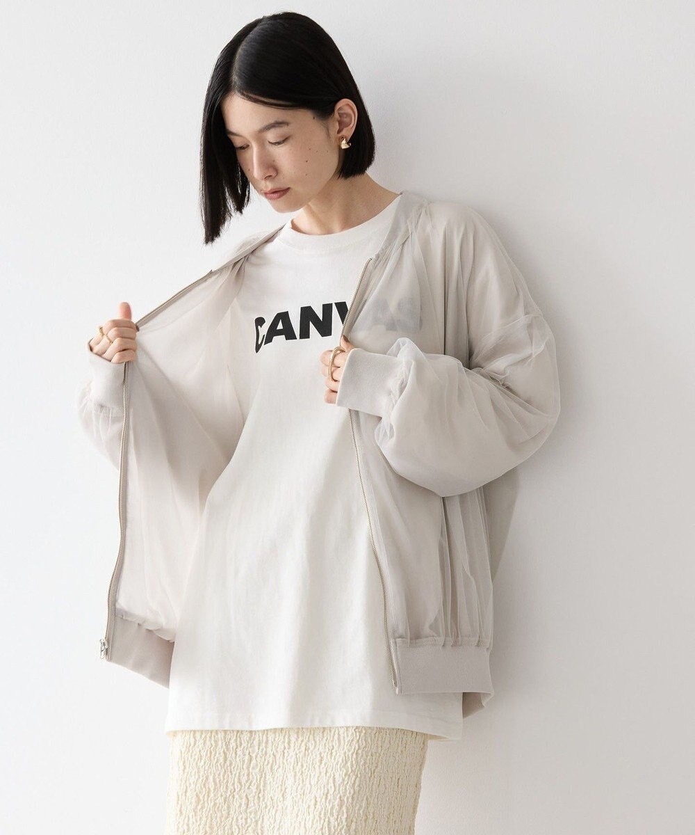 AMERICAN HOLIC リバーシブルシフォン×チュールブルゾン 