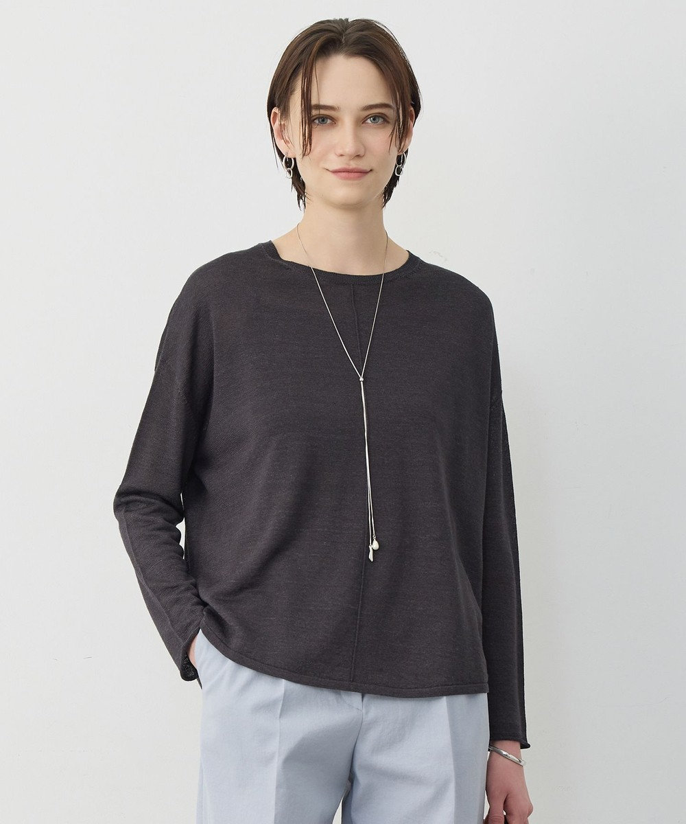 ICB 【先行予約】リネンレーヨンハイゲージ プルオーバーニット 