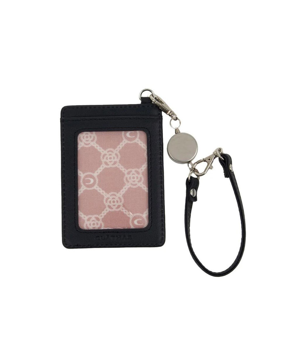 CLATHAS ワッフル リール付きパスケース 