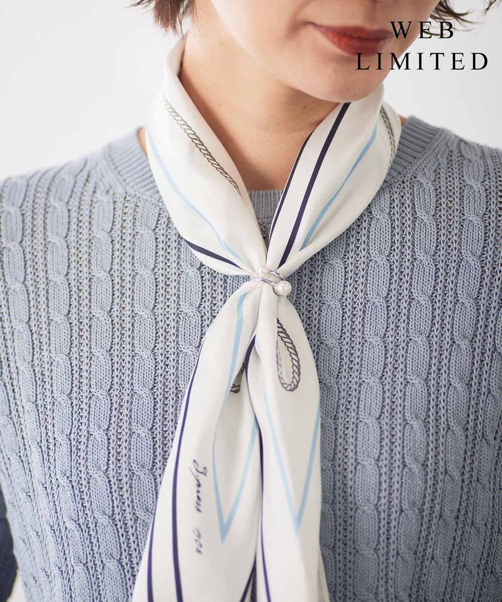 J.PRESS LADIES 【WEB限定】 2WAY パール スカーフ リング 