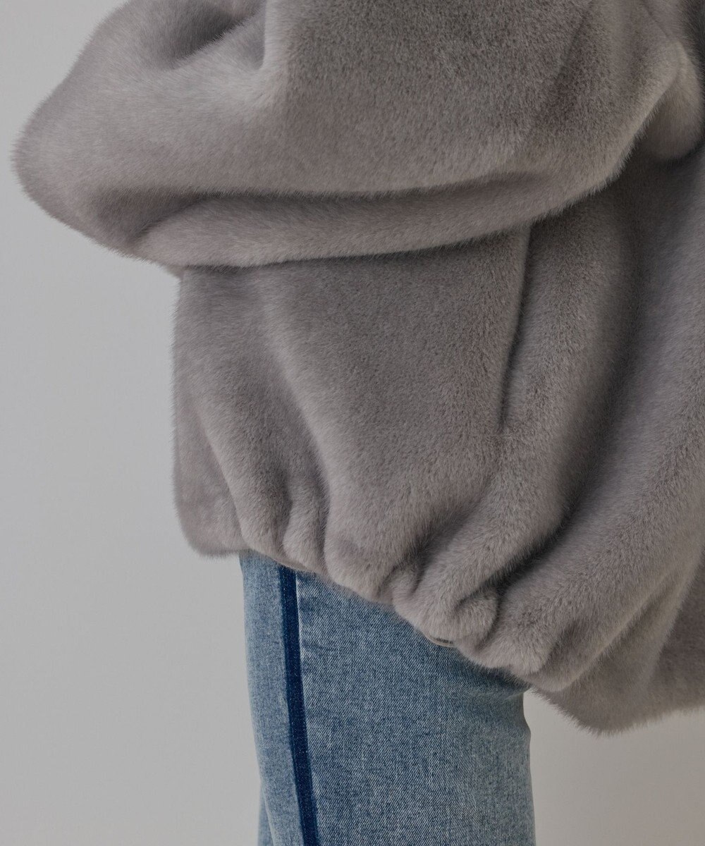 GRACE CONTINENTAL フェイクミンクフードジャケット 