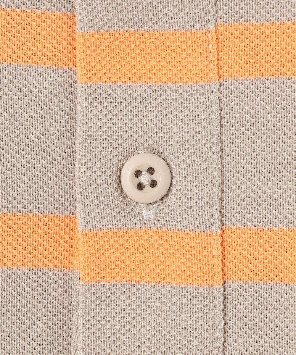 J.PRESS YORK STREET 【UNISEX】鹿の子ボーダー ワンポイントポロシャツ 