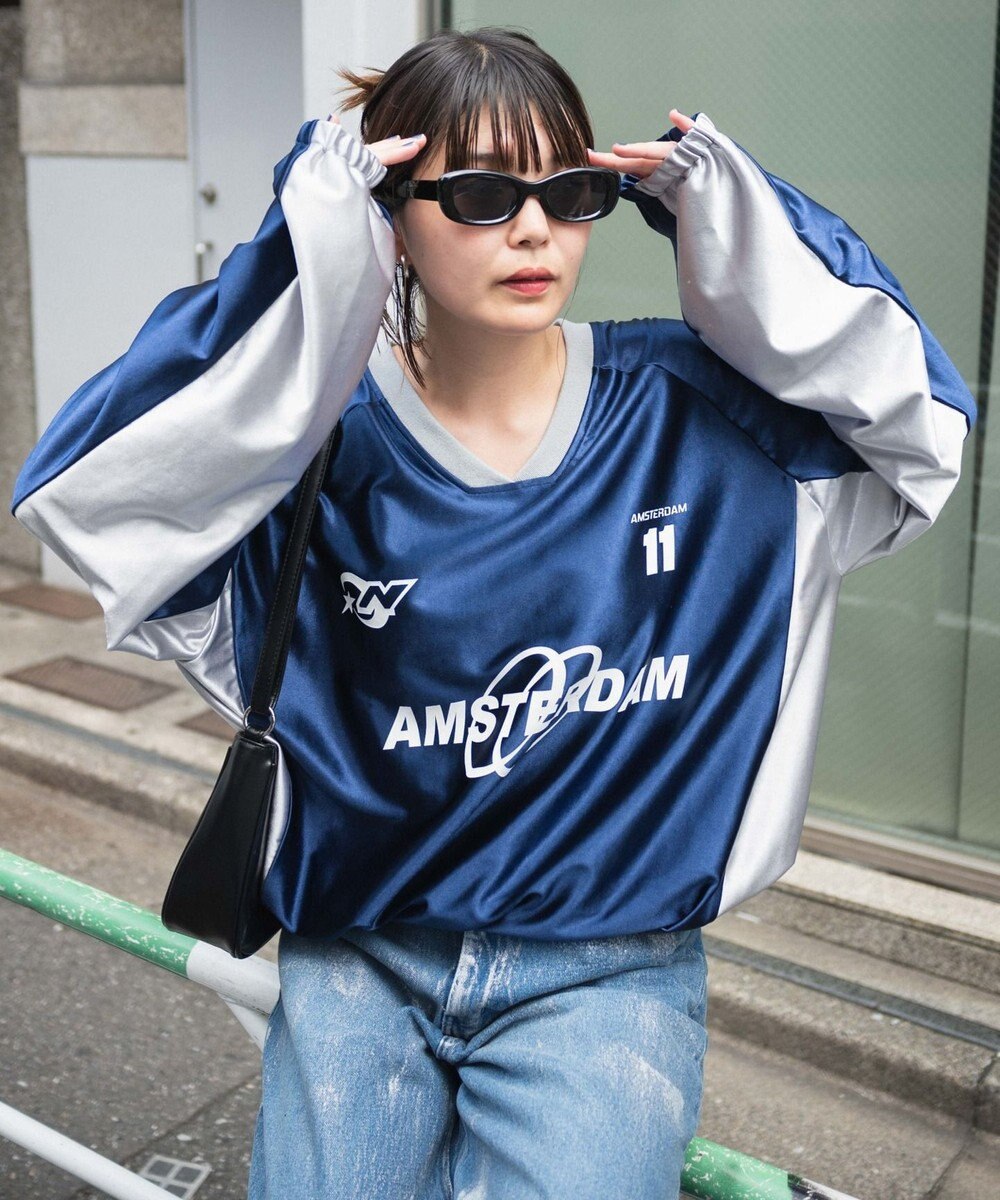 WEGO サテンゲームグラフィックプルオーバー 