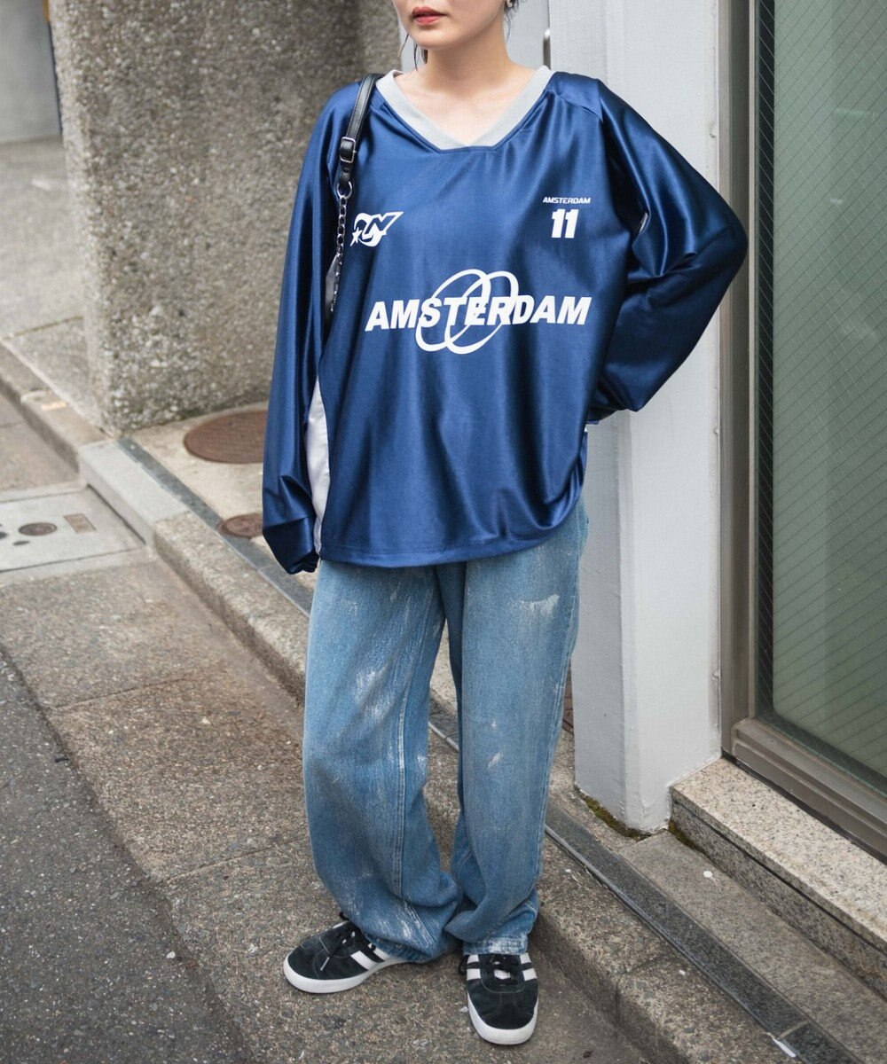 WEGO サテンゲームグラフィックプルオーバー 