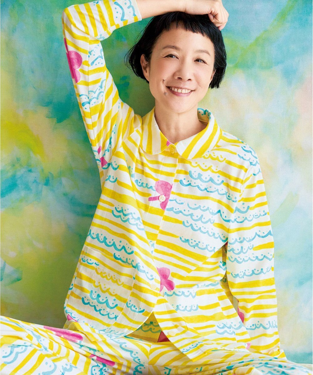 tsumori chisato SLEEP ツモリチサト パジャマ 綿100%(本体) スムース素材 長袖 長ズボン レディース UDX597 /ワコール 