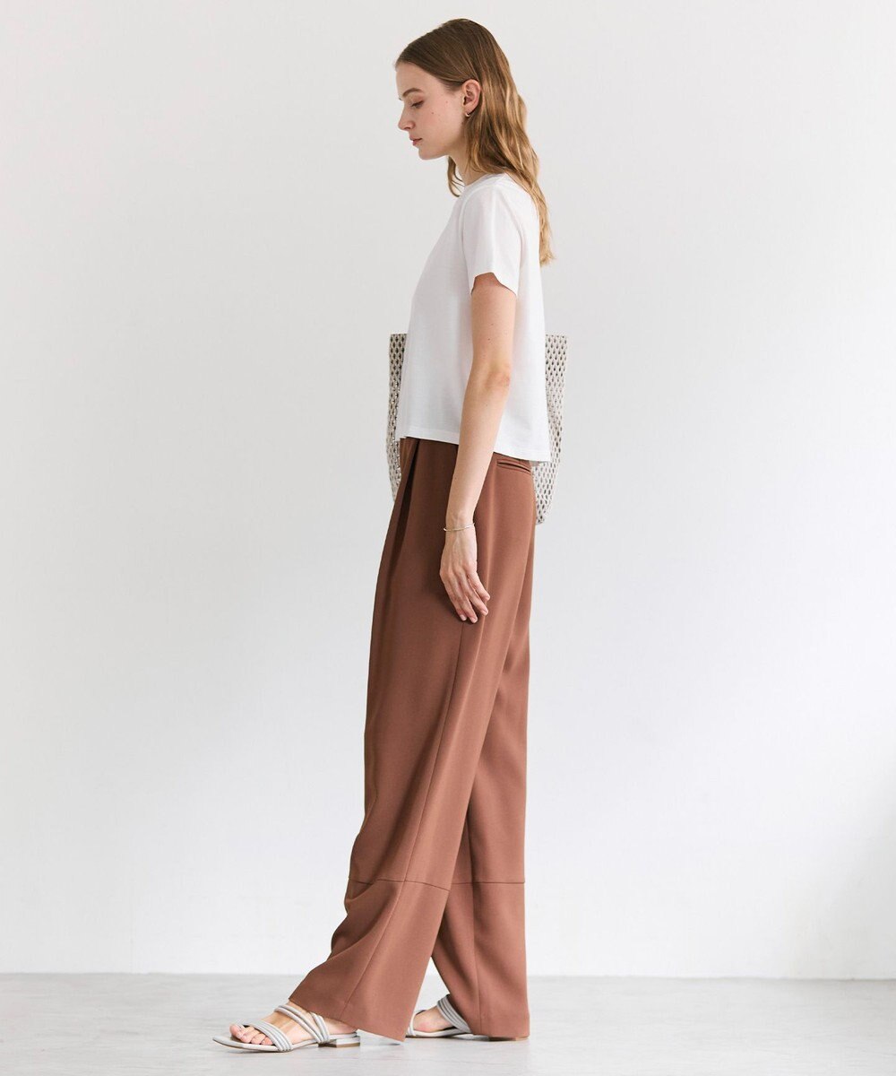 BEIGE， DIOP / スビンコットン クロップドTシャツ 