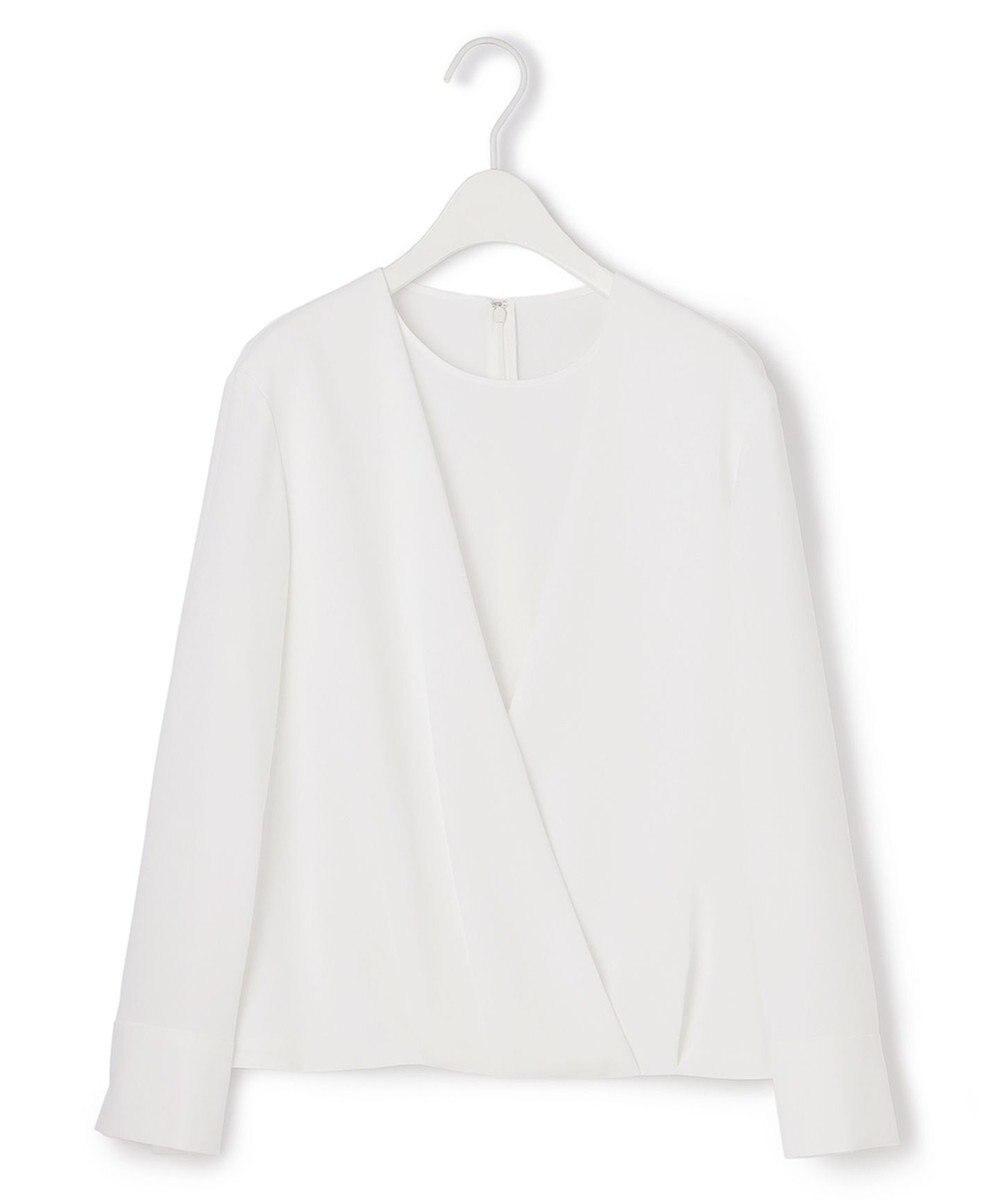 ICB 【洗える】 ストレッチジョーゼット カシュクールブラウス 