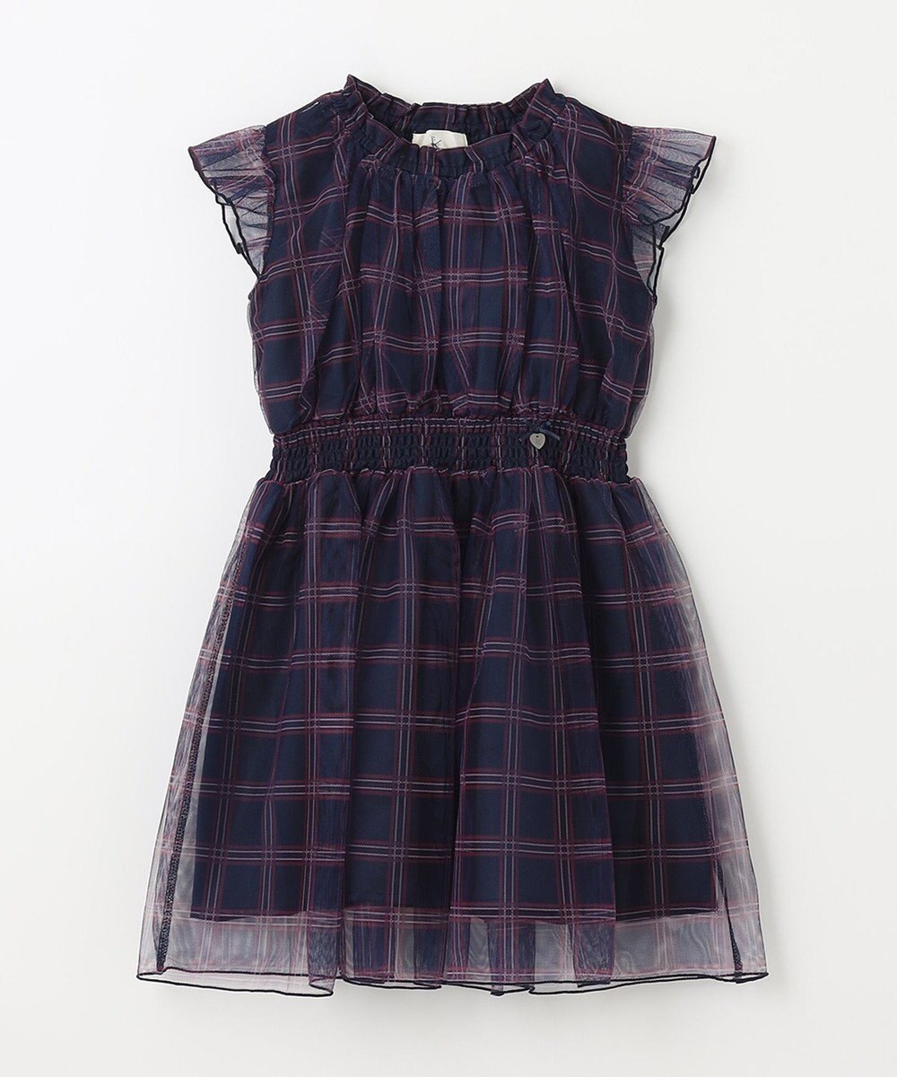 組曲 KIDS 【110-140cm】ノエルチェックチュール ワンピース 