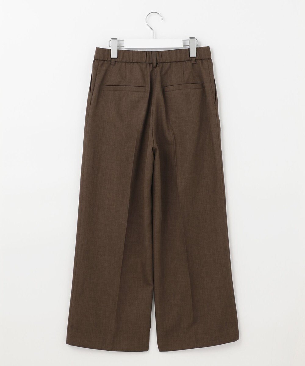 自由区 【接触冷感・速乾・UVカット・撥水・防シワ】リネンライクツイル ワイドストレート 