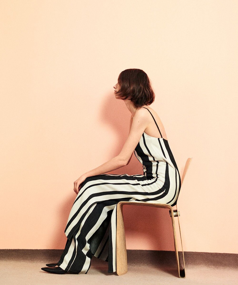 JOSEPH ジョゼフストライプ　トラウザーズ 