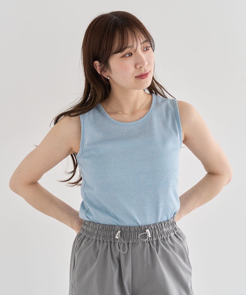 Green Parks ・Ｐｅｔｉｔ　Ｆｌｅｕｒ　ラメリブタンクトップ 