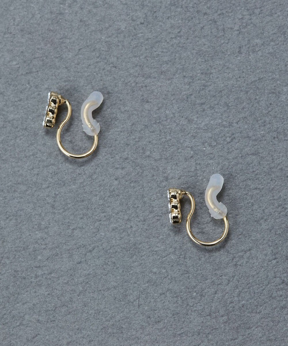 Phoebe 〈痛くないシリーズ/金属アレルギー対応〉タイニーレクタングルビジューライトフィットイヤリング　小粒/小さい/小さめ 