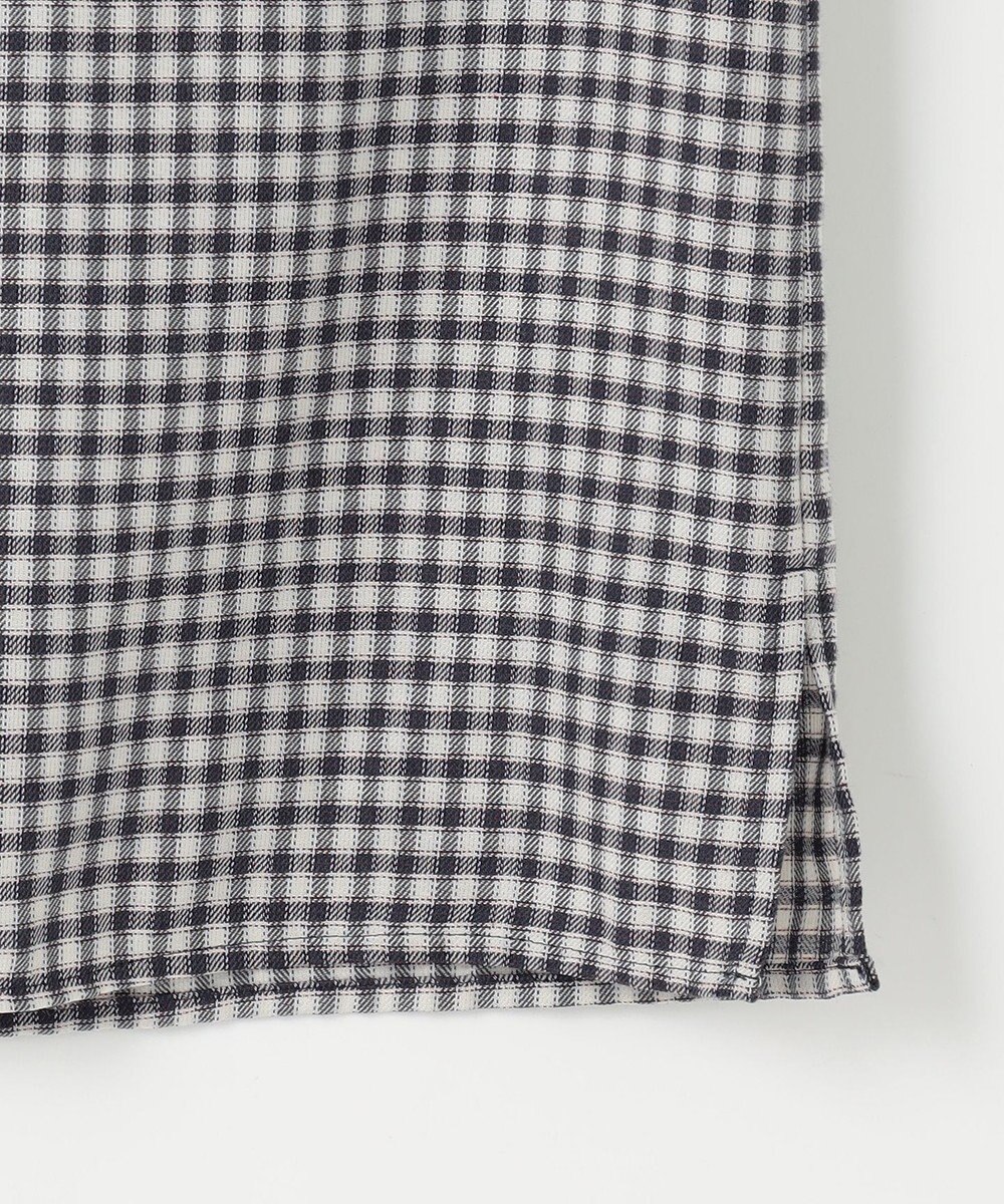 J.PRESS LADIES S 【洗える】ポリエステルヴィスコースブロックチェック フリルネック ブラウス 