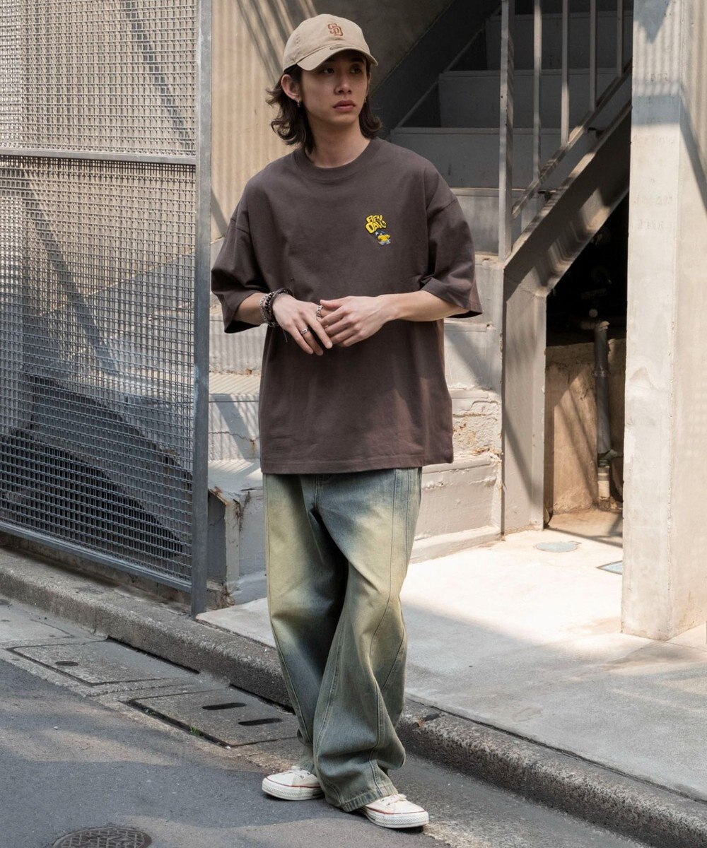 WEGO 【ユニセックス着用ITEM/SMLサイズ展開】別注BENDAVISワンポイントT（SS） 