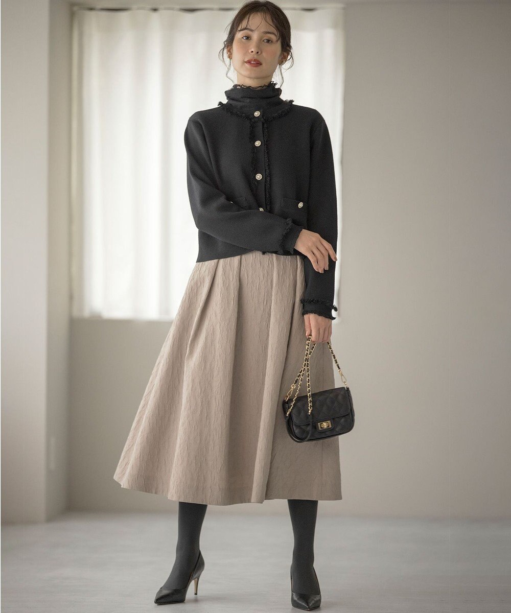 組曲 S ビジューボタンニットジャケット 