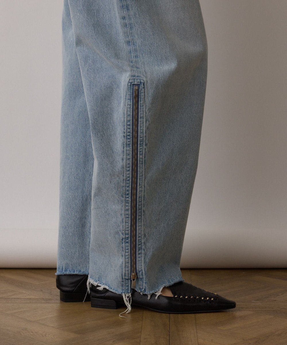 GRACE CONTINENTAL サス付zipデニムパンツ 
