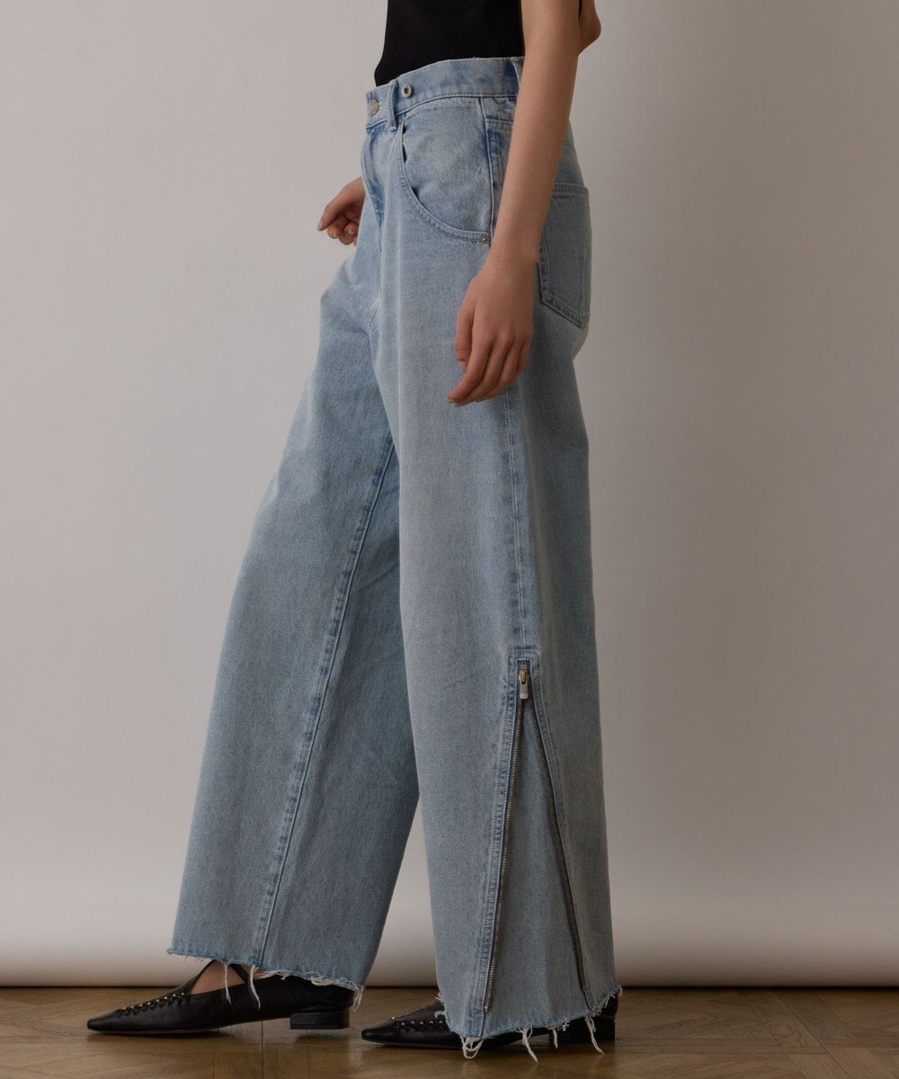 GRACE CONTINENTAL サス付zipデニムパンツ 