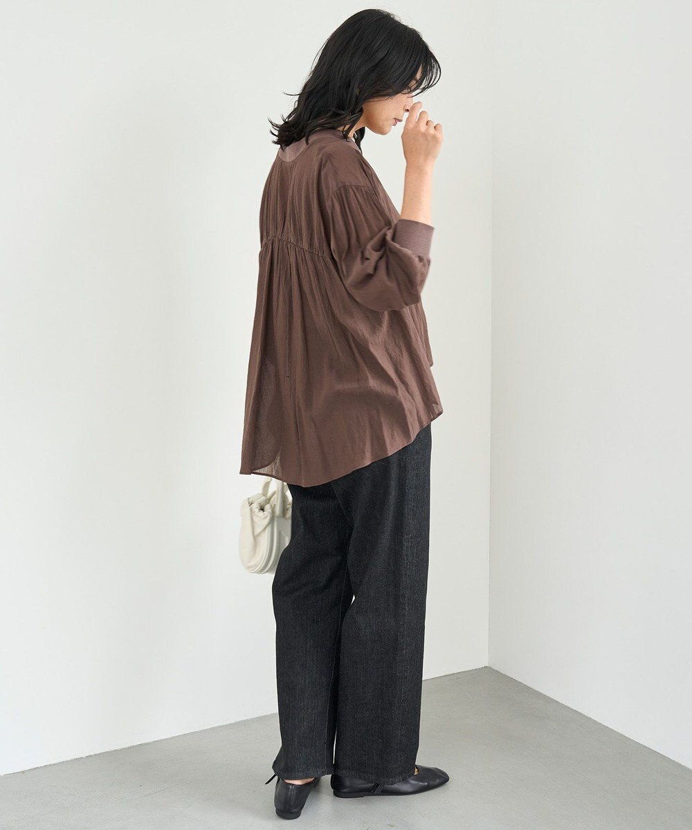 UNFILO シアーシャツ カーディガン 