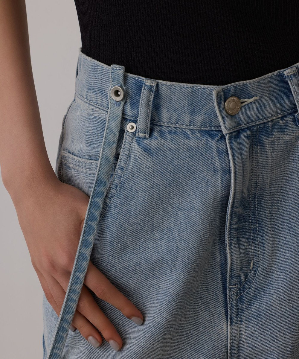 GRACE CONTINENTAL サス付zipデニムパンツ 