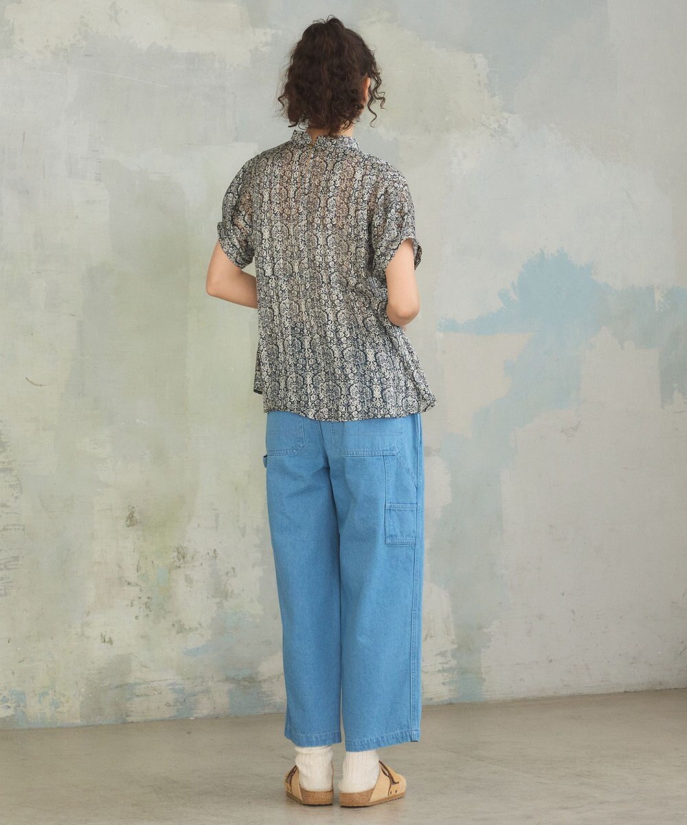 J.PRESS YORK STREET 【WOMEN】オリジナルタイルプリント ブラウス 