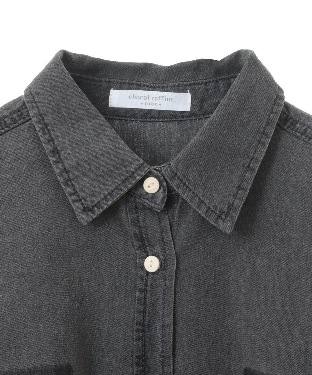 Green Parks ショート丈デニムシャツ 