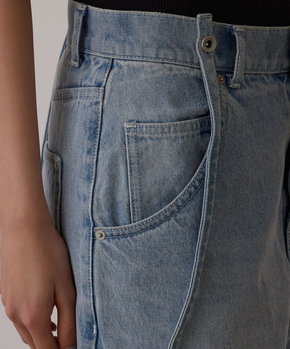 GRACE CONTINENTAL サス付zipデニムパンツ 