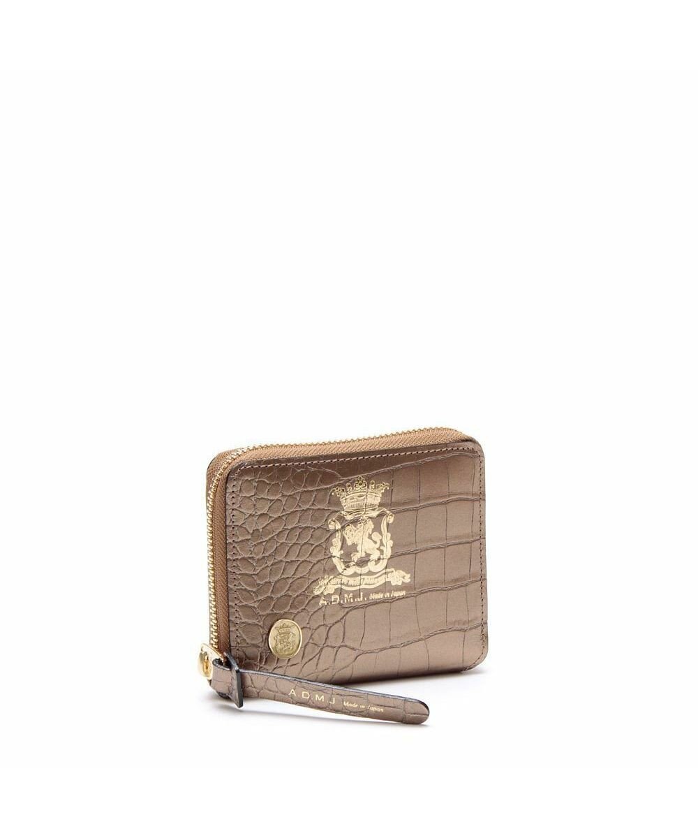 A.D.M.J. 【牛革】クロコ型押しスモールウォレット 