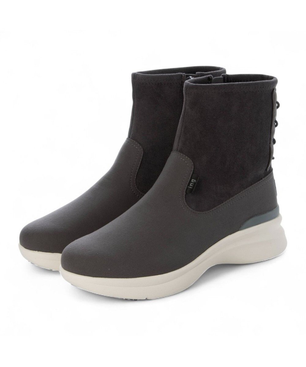 ing <ing>【レイン対応】厚底ストレッチブーツ 