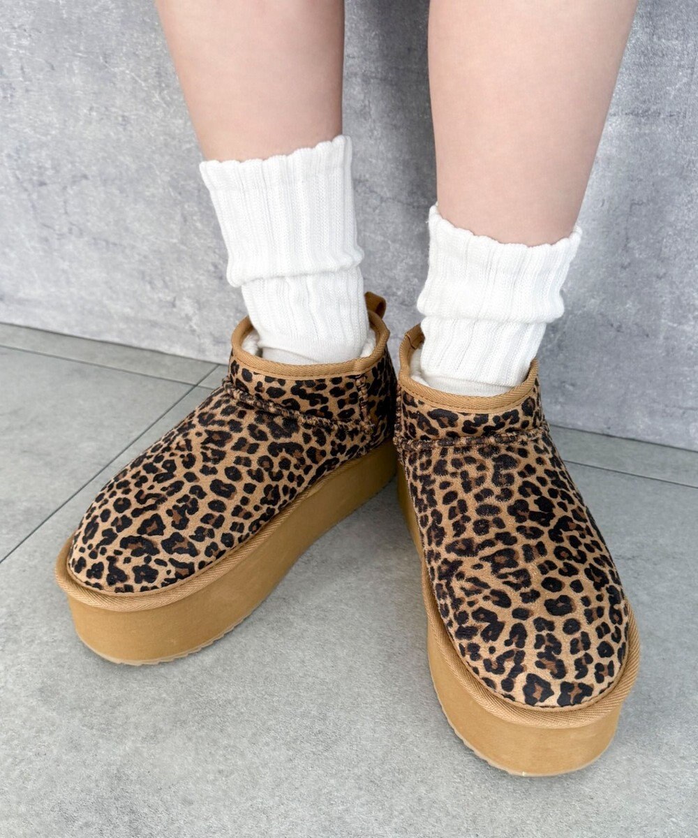 WEGO 【25年秋冬新作/あったかブーツ】厚底ムートンタッチブーツ 