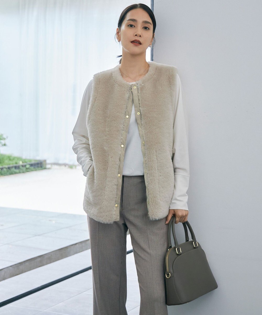 自由区 【洗える】ブラウスライクジャージー カットソー 