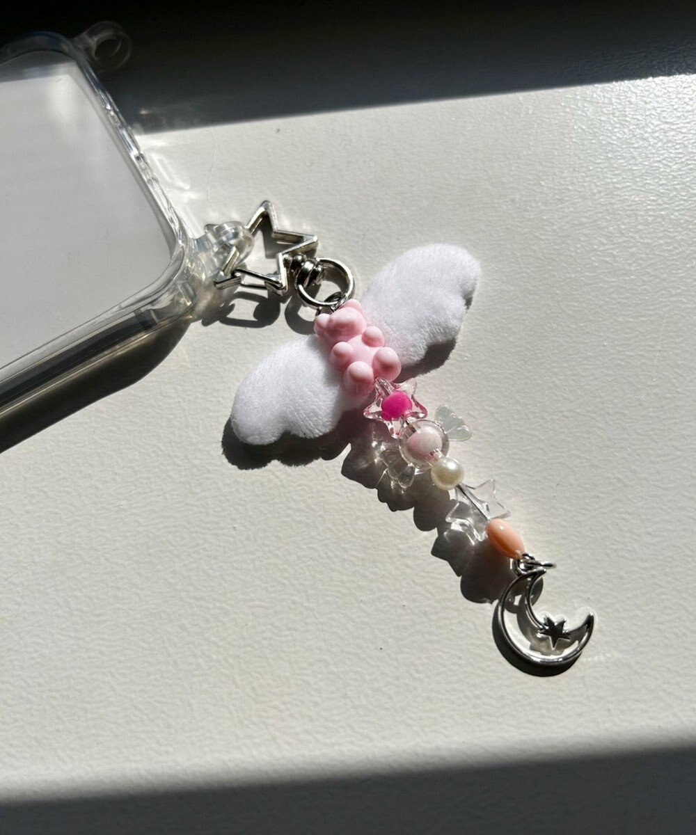 WEGO ふわふわウィングストラップキーホルダー 