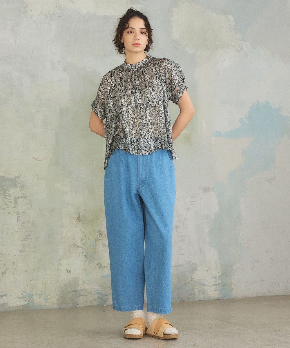 J.PRESS YORK STREET 【WOMEN】オリジナルタイルプリント ブラウス 