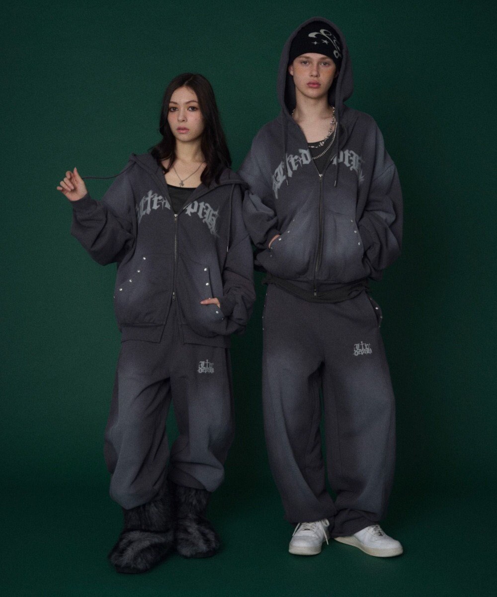 WEGO 【ユニセックス着用ITEM/ウエストゴム】ロゴスウェットパンツ 