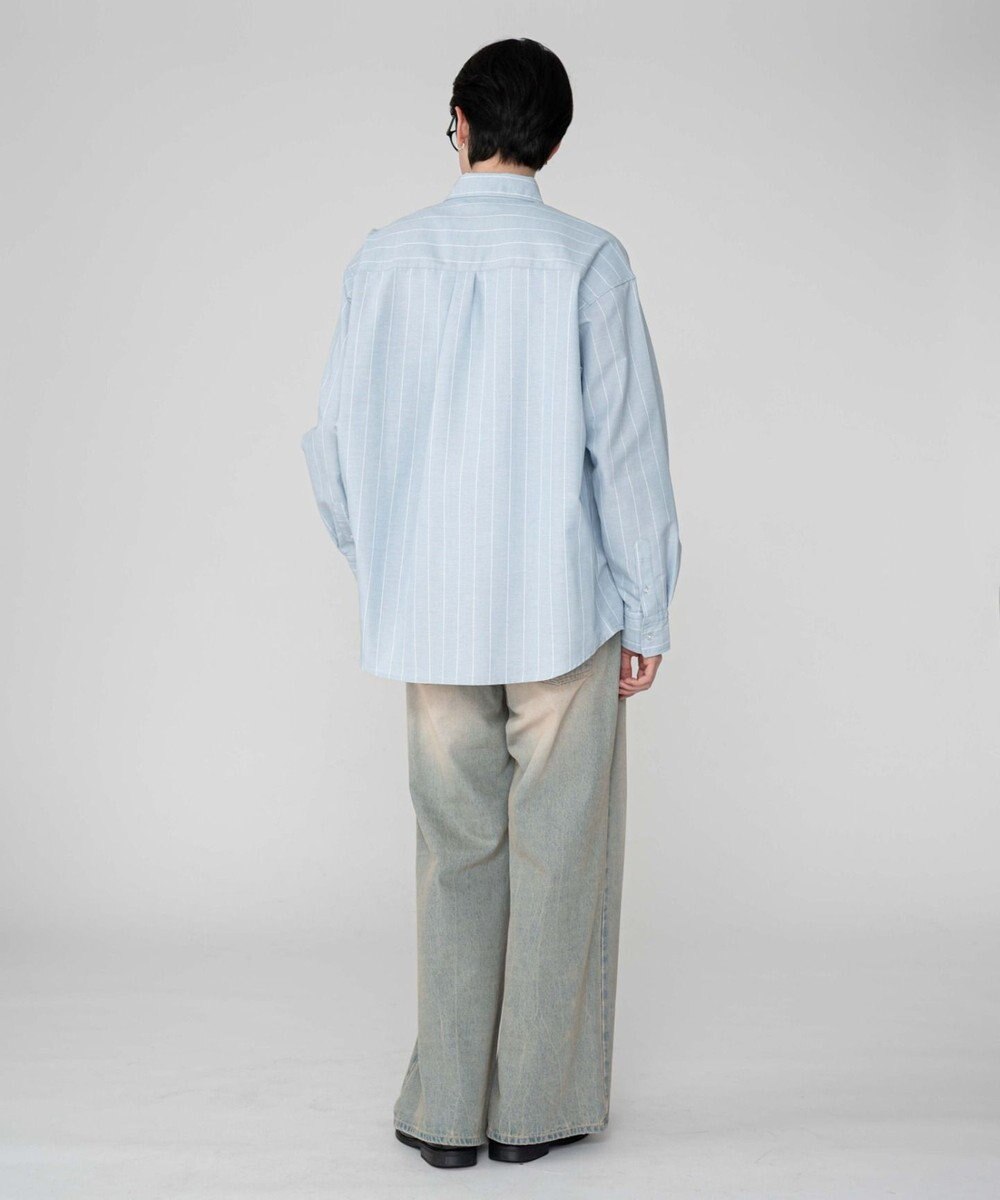 WEGO 【ユニセックス着用ITEM/MLサイズ展開】オックスフォードエンブレムシャツ（LS） 