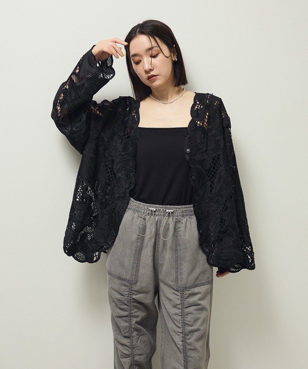 Green Parks ・ＥＬＥＮＣＡＲＥ　ＤＵＥ　レーシーカーディガン 