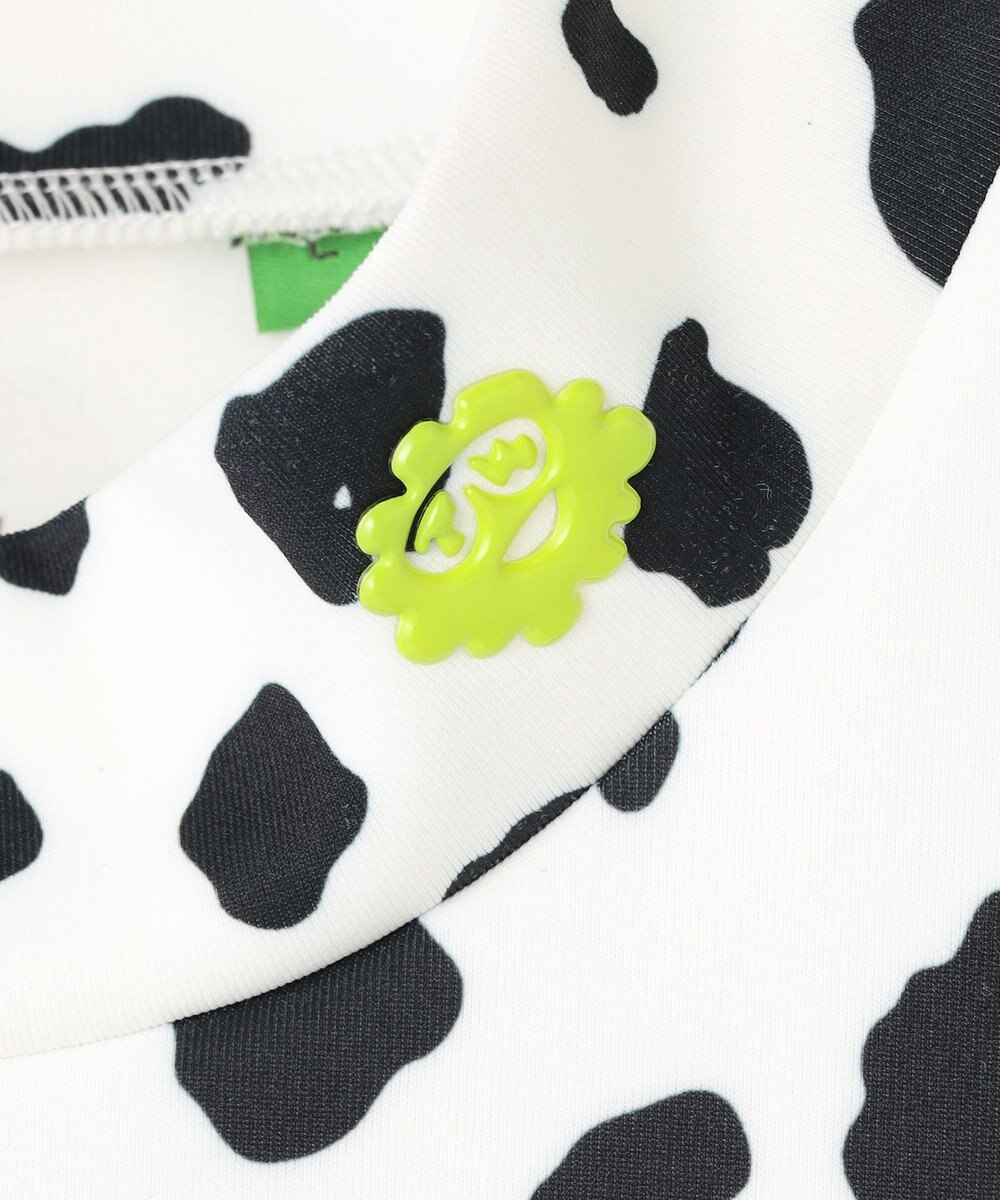 PW CIRCULUS 【MEN】スノーレオパード柄裏フリースモックネックT 