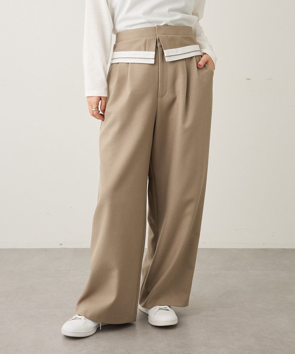 CRAFT STANDARD BOUTIQUE ウエスト折り返しスラックス 