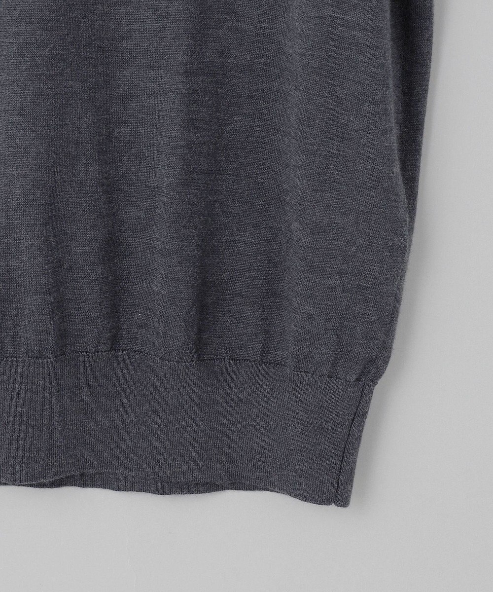 GOTAIRIKU オリジナル設計【洗える/チクチクしにくい/ピリングしにくい】イタリア糸 ハイゲージ Ｖネックニット_WOOL100% 