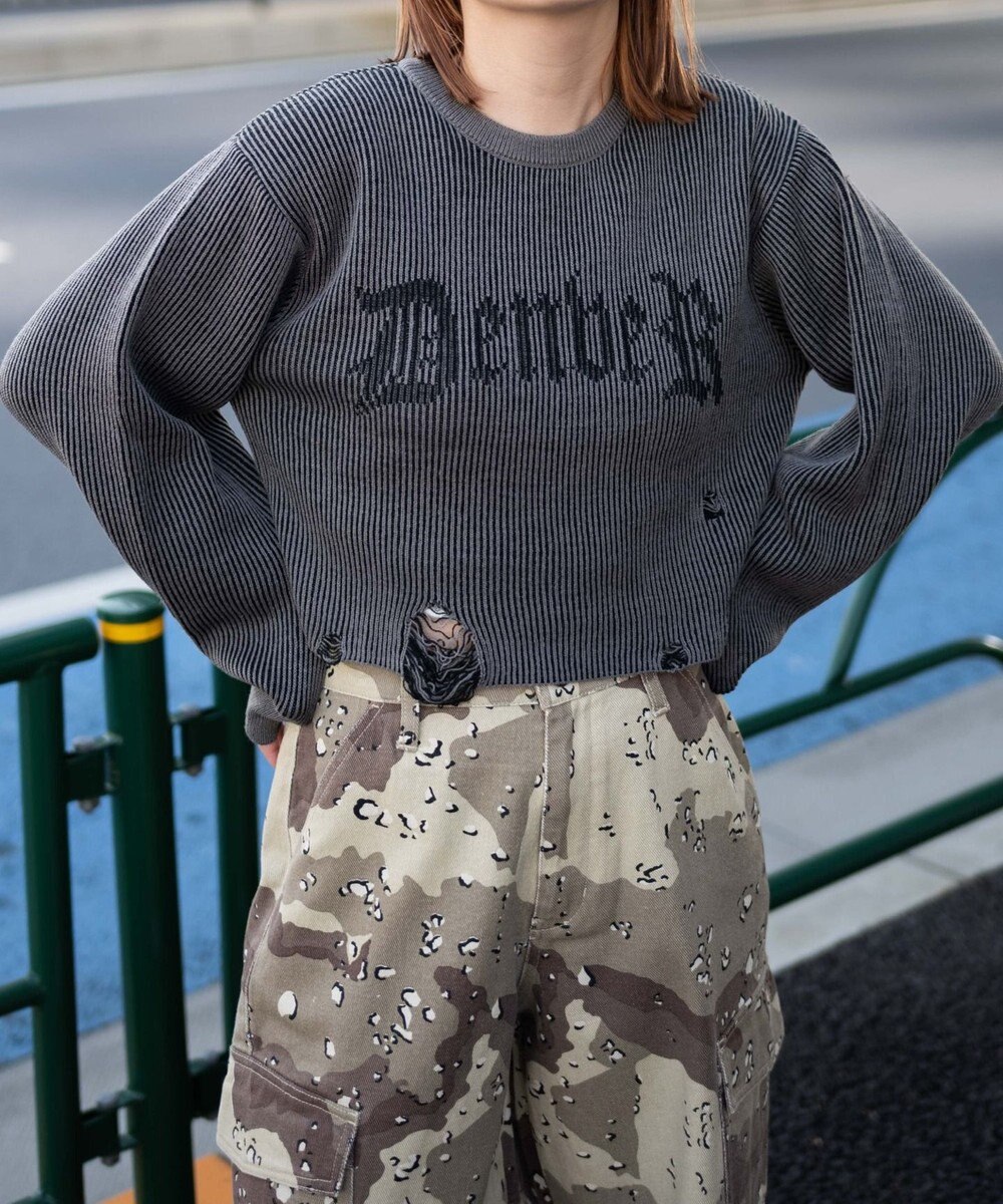 WEGO ダメージショートニットPO 