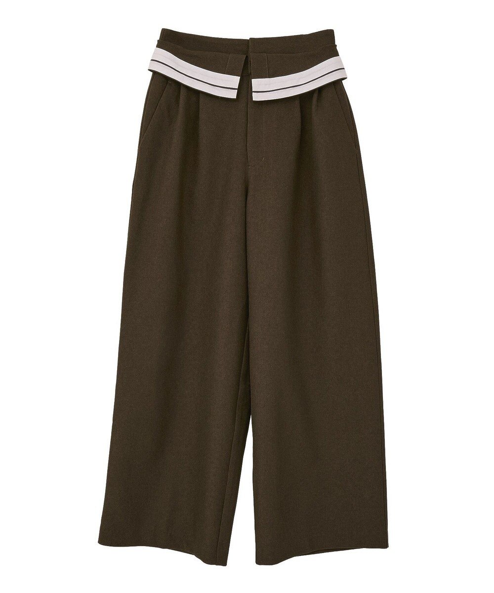 CRAFT STANDARD BOUTIQUE ウエスト折り返しスラックス 