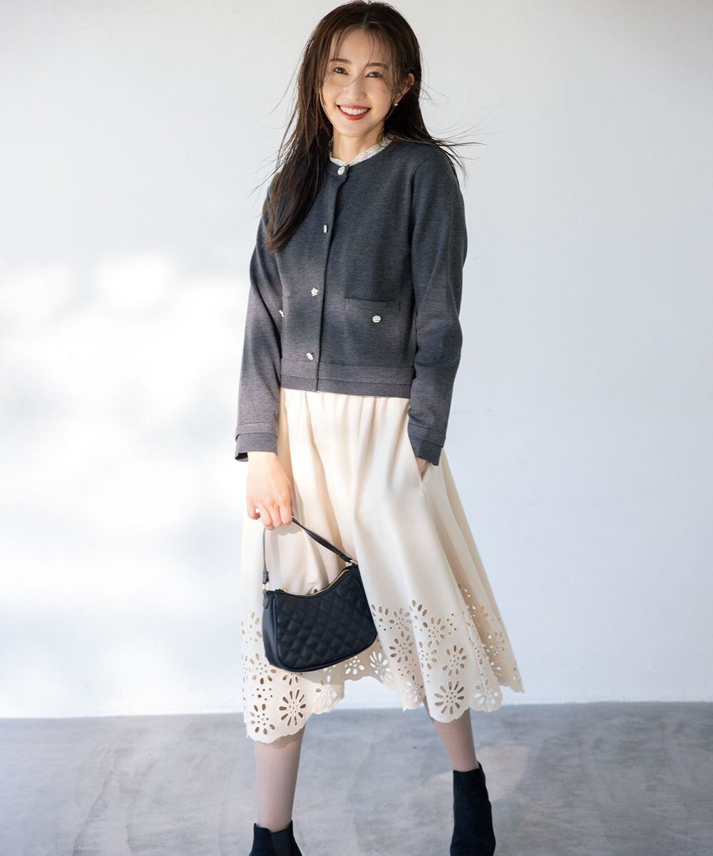 組曲 ビジューニット カーディガン 