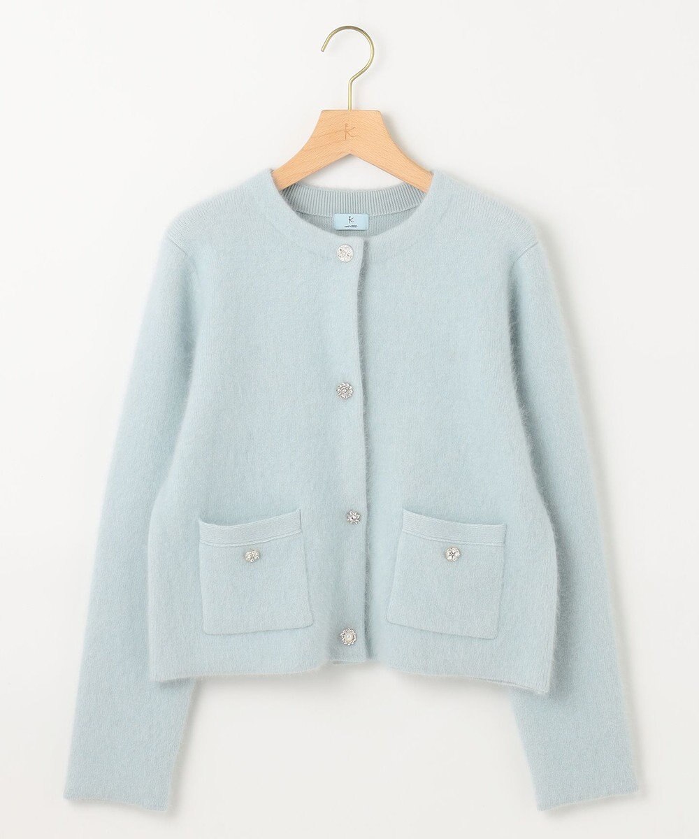 組曲 L 【手洗い可】フラッフィーファーニットジャケット 