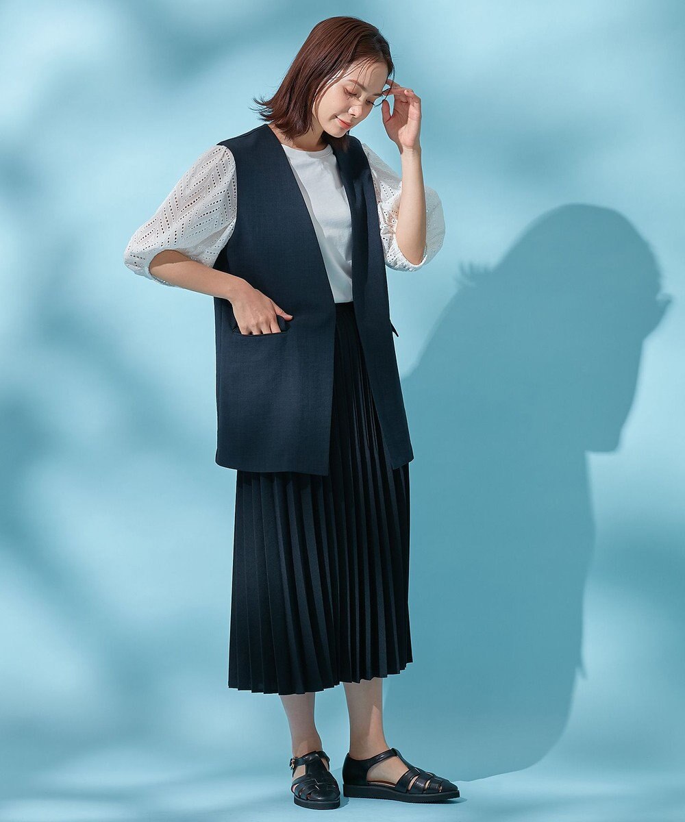 ANY スリーブレースコンビTシャツ 