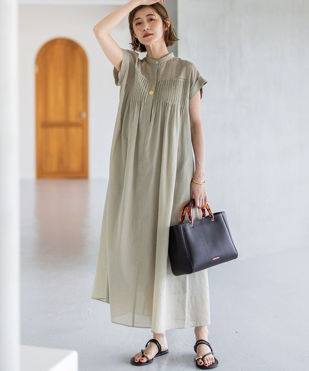 23区 【一部店舗限定/接触冷感/洗える】ラミータンブラー フレンチスリーブ ワンピース 